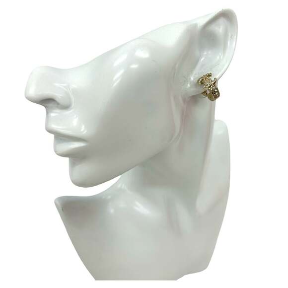 Chanel Cc Logo Earrings Metal Gold-Tone #207042C12B